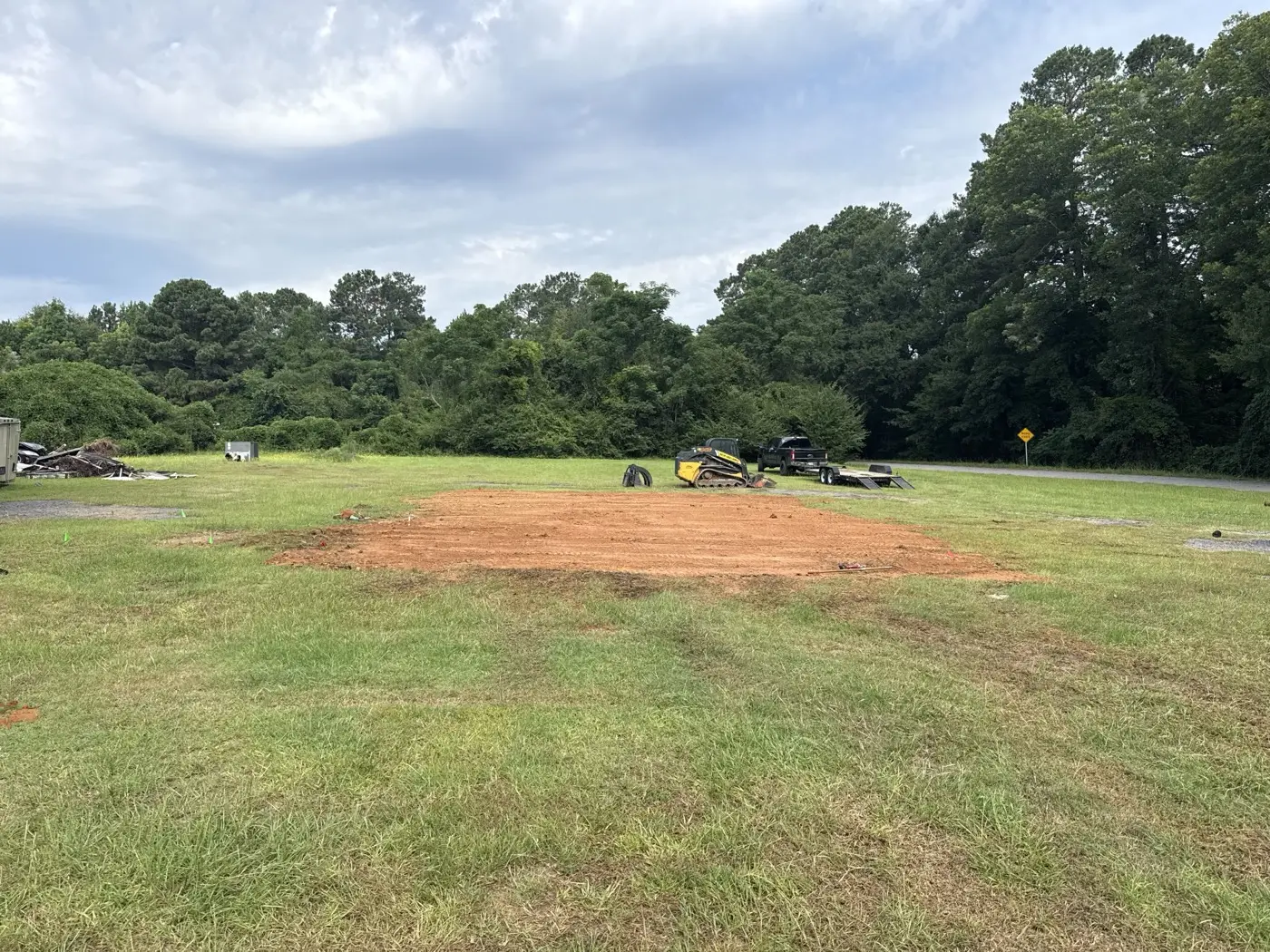 Pad cleaned off and graded after a residential teardown